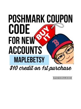 Poshmark Promo code save $10 off your first purchase code MAPLEBETSY new account